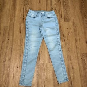 Jeans with side design